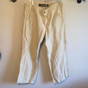 Linen pants;only worn once, off-white